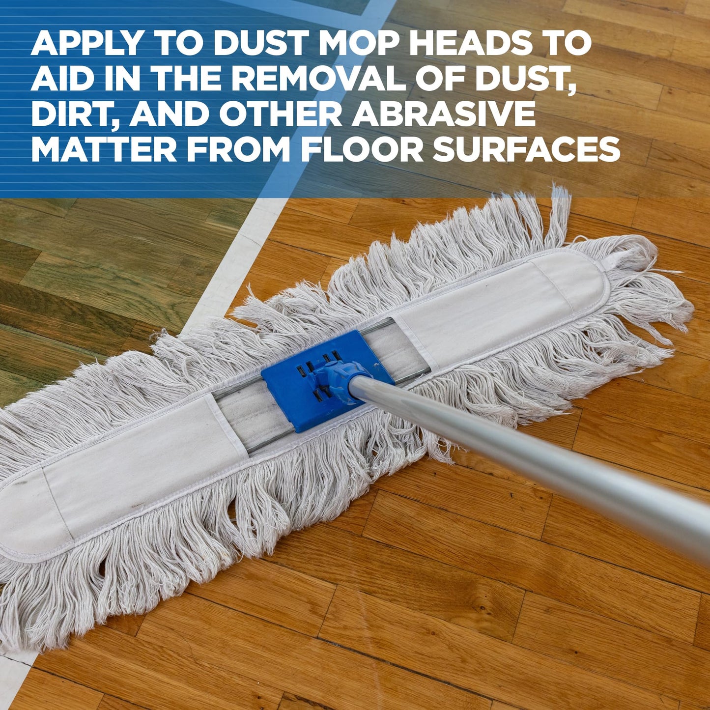 MISTY Crystal Clear Dust Mop Treatment - 1 Gallon (Case of 4) 1003411 - Helps in Removal of Dirt, and Abrasive Matter from Wood, Asphalt, Linoleum