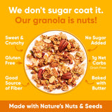 NuTrail Nut Granola Cereal, Honey Nut, No Sugar Added, Keto, Low Carb, Gluten Free, Grain Free, Healthy Breakfast 8 oz. 3 Count