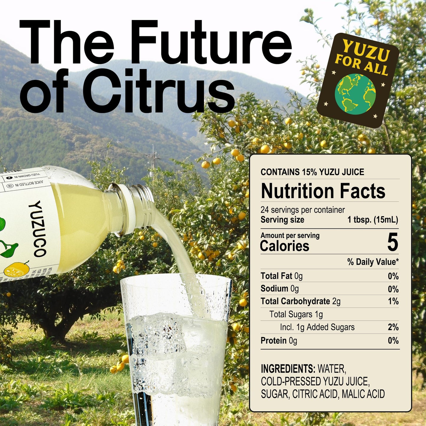 YUZUCO Yuzu super juice (13 Ounces, Pack of 1) - Award-Winning Japanese Yuzu Juice Blend with Lively Citrus Notes, Crafted Specifically for Cocktails