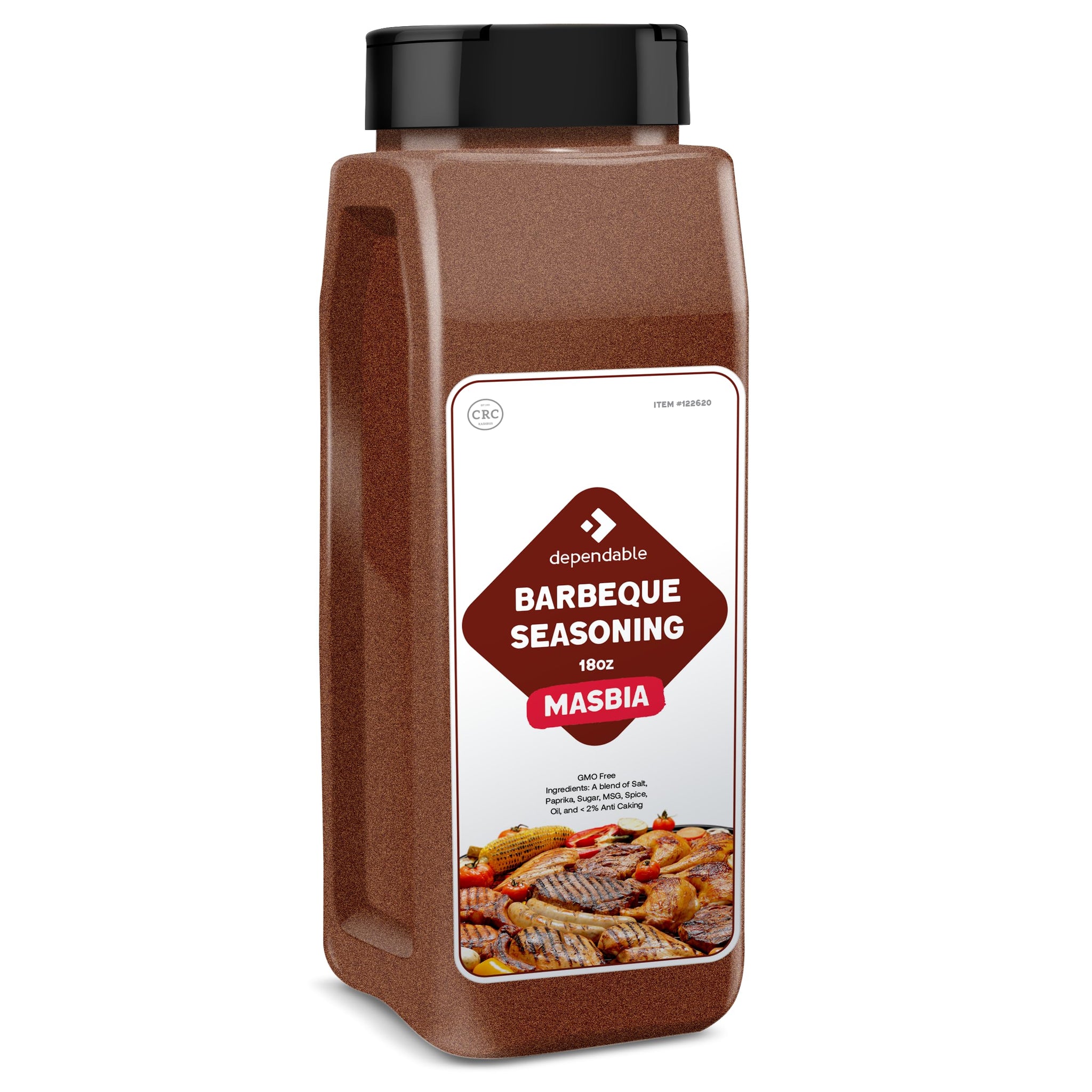 Dependable Food BBQ Spice Mix - 18 oz. Resealable Pouch - Non-GMO, Kosher - Perfect Blend for Grilling, Smoking, and Roasting