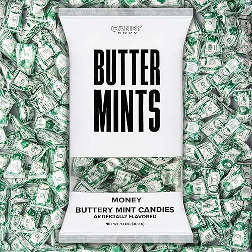 Candy Envy - Money Buttermints - 13 oz. Bag - Approximately 100 Individually Wrapped Mints