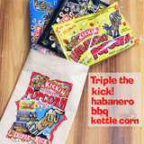 KICKIN’ Premium Microwave Popcorn - Popcorn Variety Pack (3) in Canvas Bag - Ultimate Sweet and Spicy Gourmet Gift - Makes a Great Movie Theater