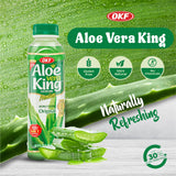 OKF CORPORATION Aloe Vera King Drink with Pure Aloe Pulp, Variety Flavors, 16.9 oz. (Original, Pack of 20), Korean Premium Health Beverage