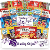 Thinking Of You Snack Box Variety Pack Care Package (45 Count) College Student Candies Christmas Thanks Giving Gift Basket, Fathers Day Bouquets Crave