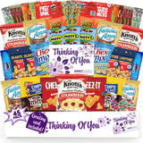 Thinking Of You Snack Box Variety Pack Care Package (45 Count) College Student Candies Christmas Thanks Giving Gift Basket, Fathers Day Bouquets Crave