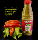Bertie's Trinidad Pimento Sauce (17 Oz./500ml) | Adds Wonderful Flavour and Aroma Without The Heat to Dish | Season Your Meats And Vegetables