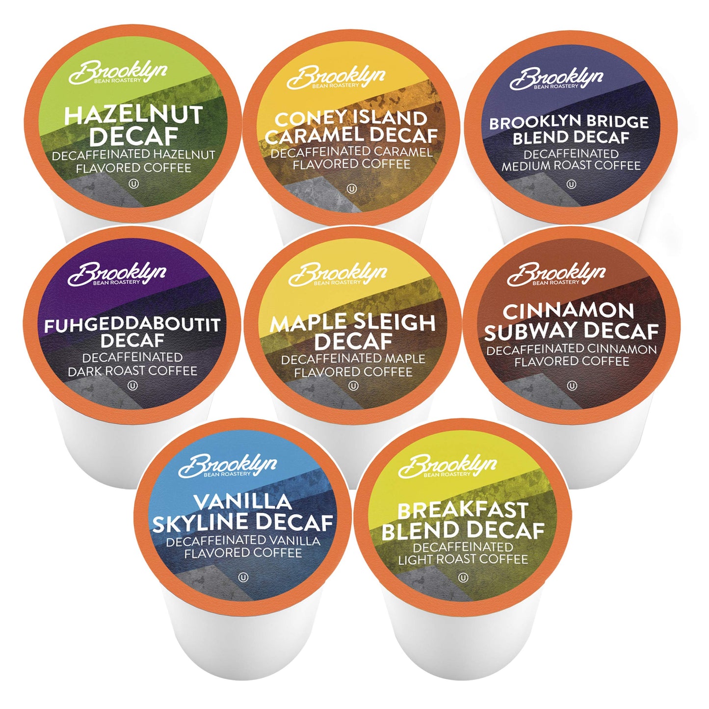 Brooklyn Beans Coffee Pods, Assorted Decaf Variety Pack - Compatible with Keurig K Cup Brewers Including 2.0 Coffee Makers, 40 Count, Perfect