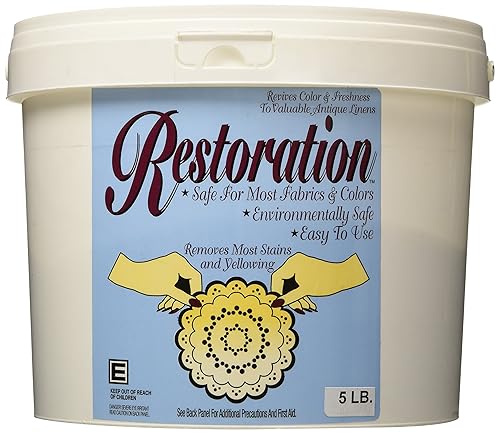 5-LB Pail-Restoration Hypoallergenic Powder To Clean Antique & Delicate Linens Safely.