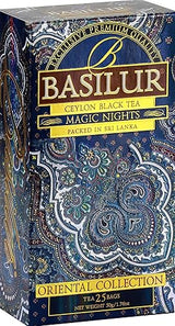 Basilur "Magic Night" Orintal Tea collection,Ceylon Black tea 25 Count String & Tag tea bags