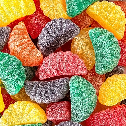 Fruit Slices - 2 Pound Bulk Pack (65 Count) - Assorted Fruit Jelly Candy - Unwrapped Wedges - Old Fashioned Jelly Candy for Gifting, Snacking