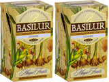 Basilur | Ginger Tea | Ceylon Black Tea | Magic Fruits Collection | 20 Count Foil Enveloped - Pack of 2