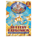 Cousin Willie's Microwave Popcorn Bags, Buttery Explosion (4 Boxes, 12 Bags), Gourmet Popcorn Boxes for Party, Whole Grain Popcorn, Gluten Free, Low