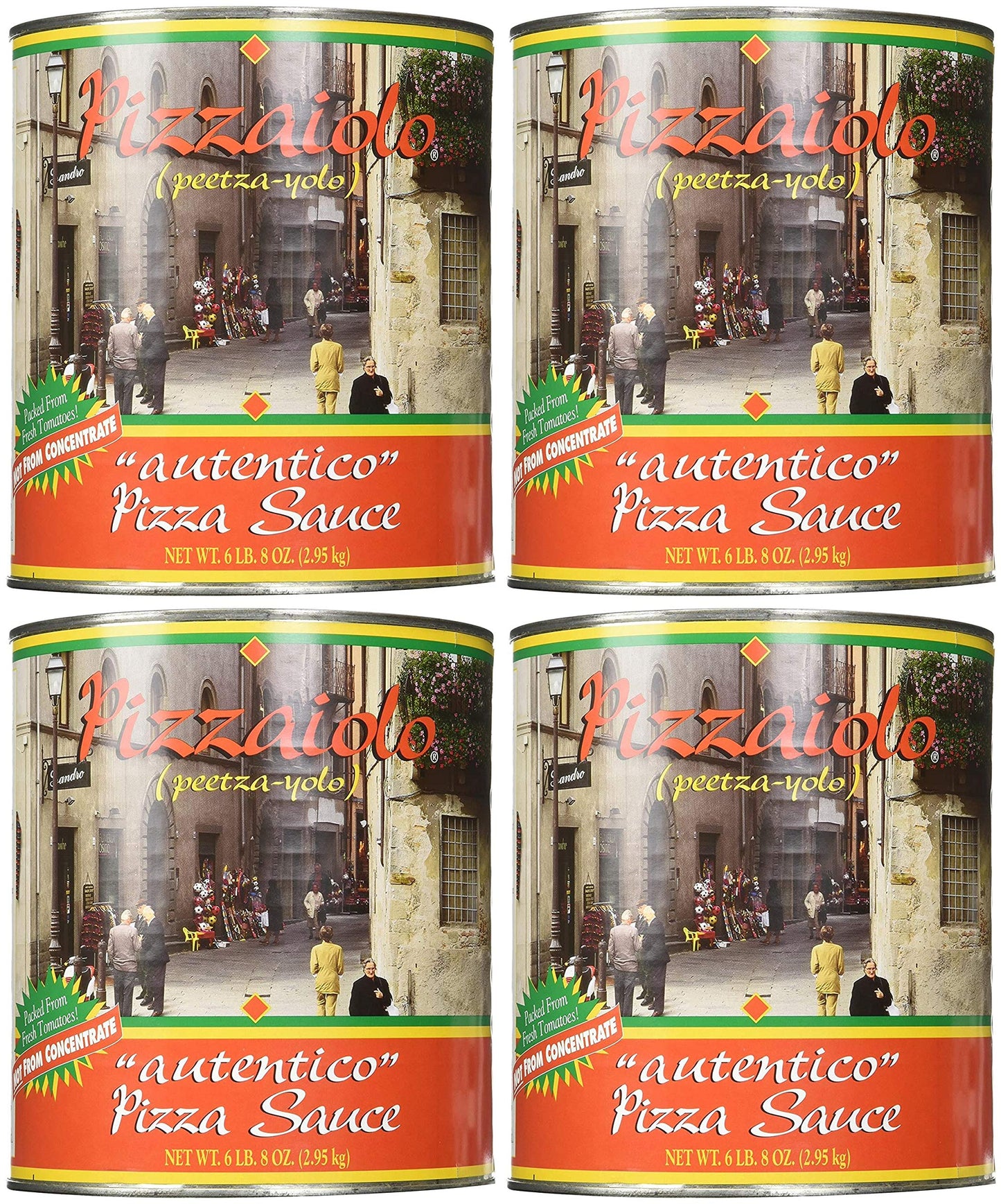 Pizzaiolo Pizza Sauce Autentico No. 10 Can (6 lb 8 oz) Pack of 4
