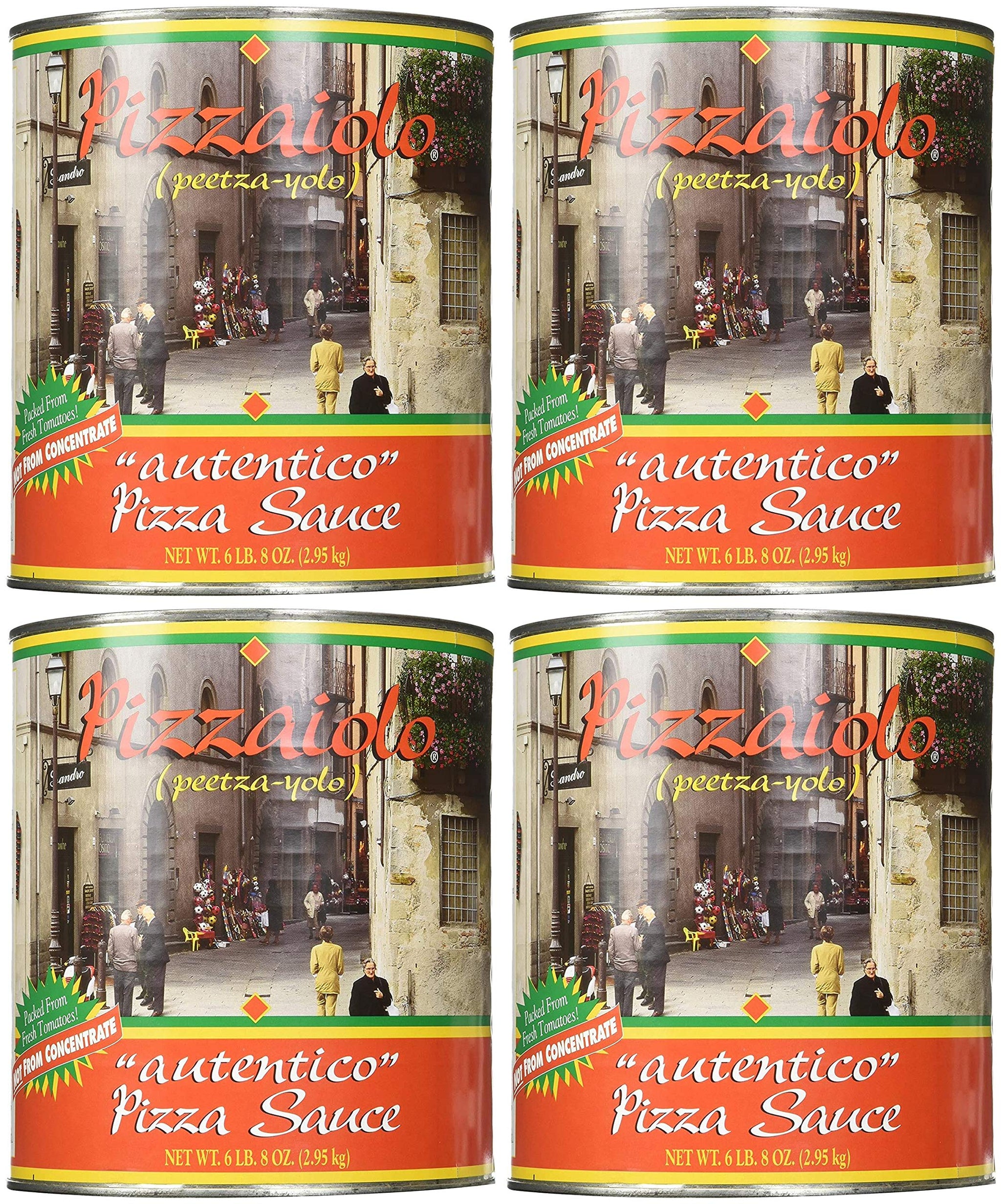 Pizzaiolo Pizza Sauce Autentico No. 10 Can (6 lb 8 oz) Pack of 4