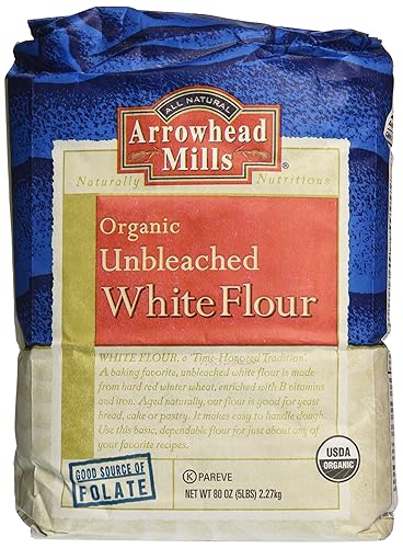 Arrowhead Mills, Flour White Unbleached Organic, 80 Ounce