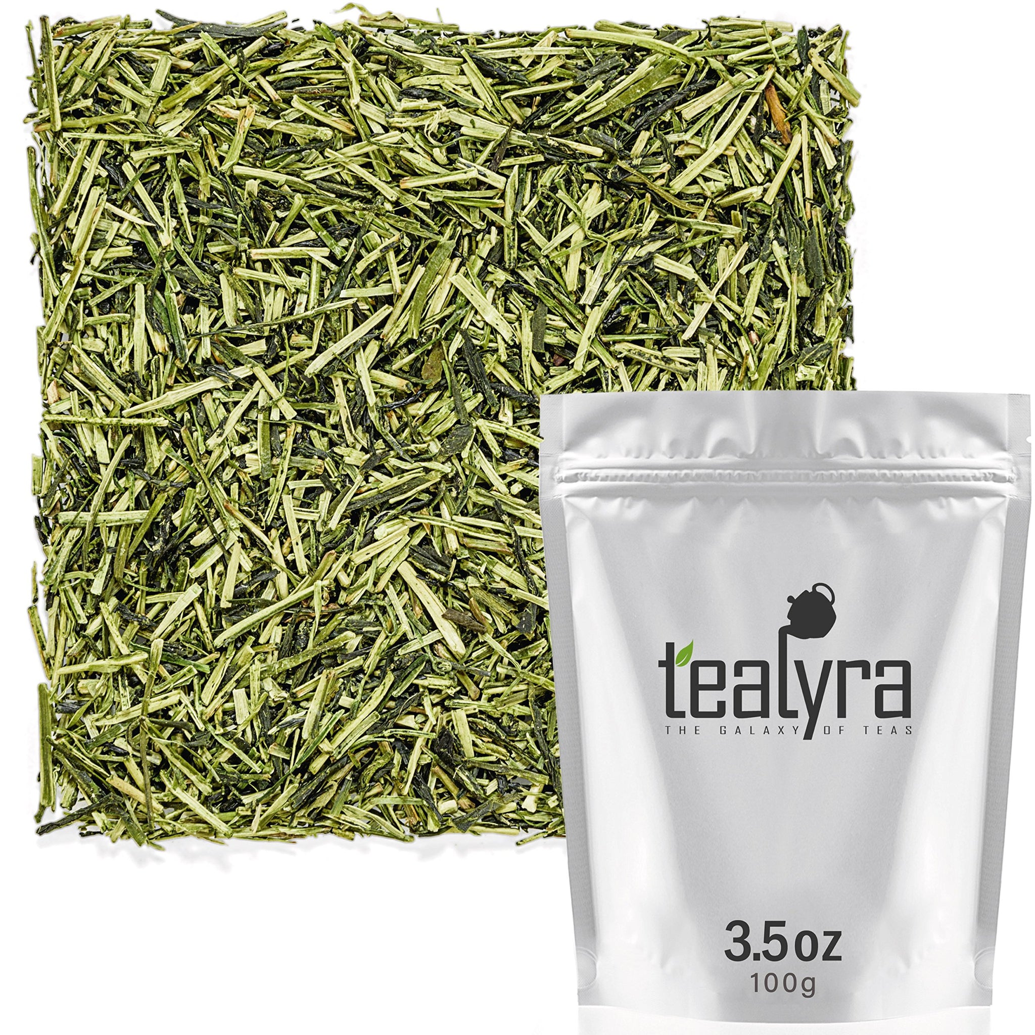 Tealyra - Premium Kukicha Twig Kabuse - Japanese Green tea - Loose Leaf Tea - Mild Slightly Nutty Flavour - High Level of Antioxidants - Caffeine