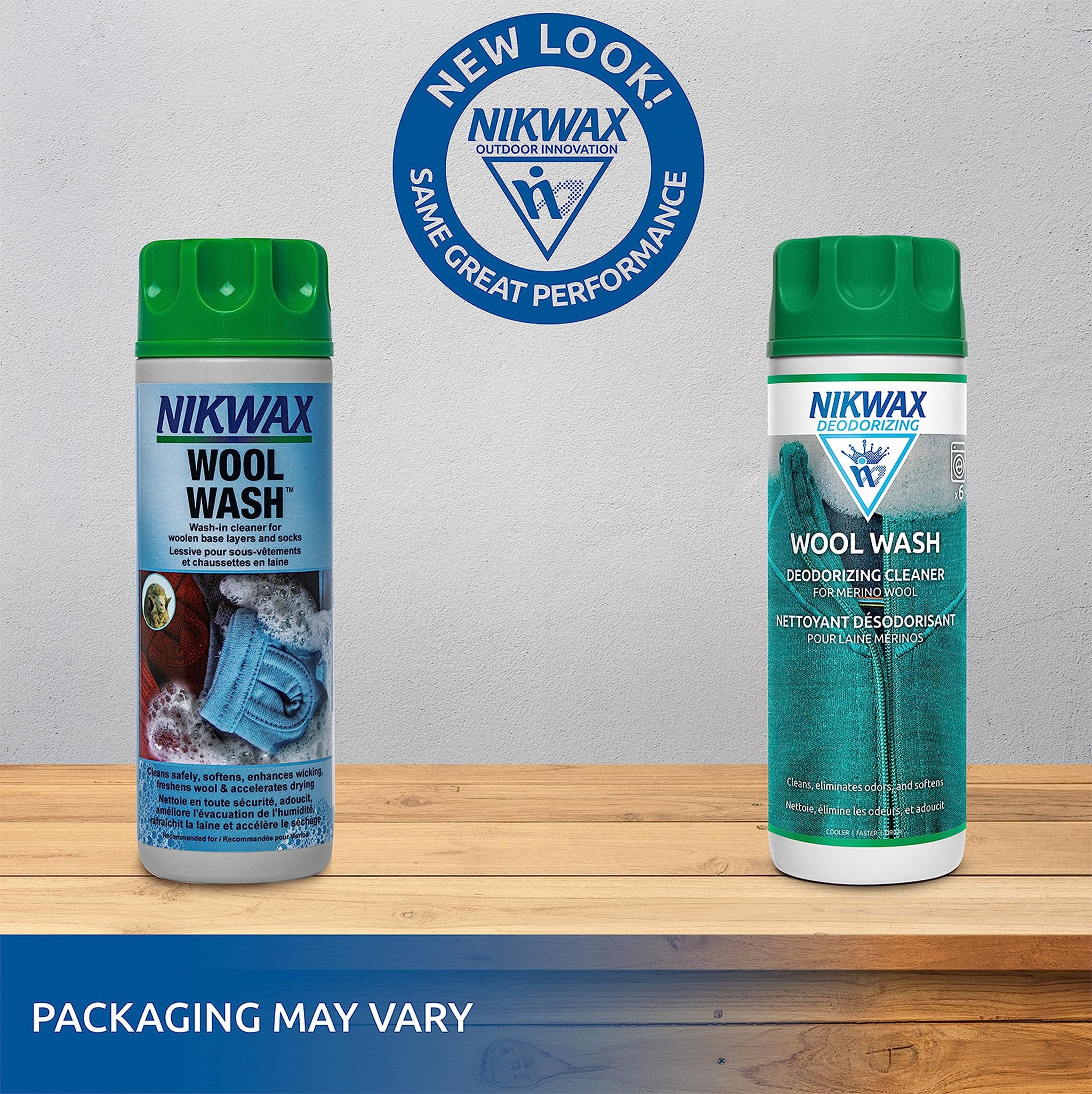 Nikwax Wool Wash, 300ml, Deodorize wool items, wool layers, safely cleans merino wool base layers, active wear, socks