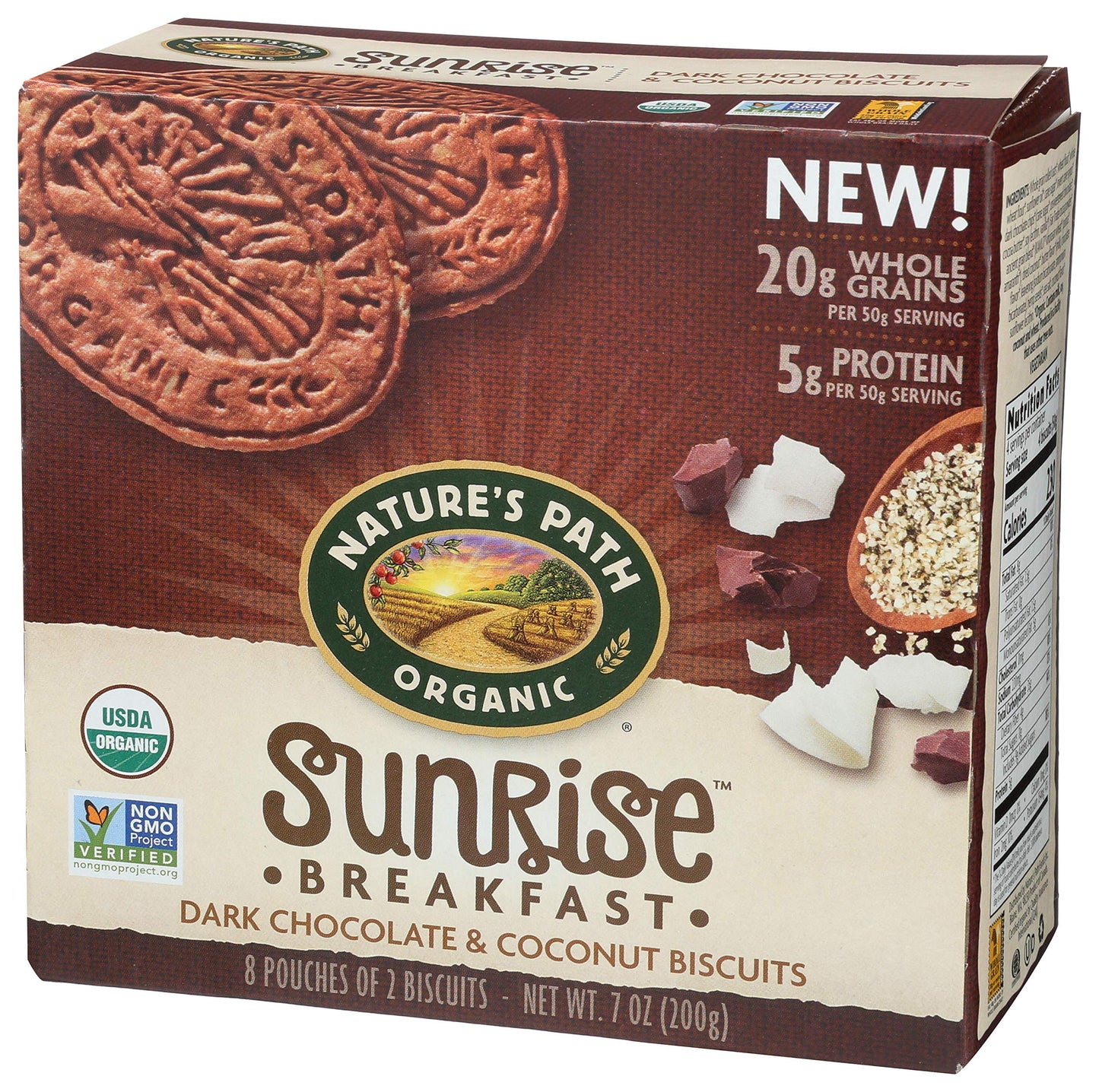 Natures Path Bar breakfast Choco Coconut, 7 oz