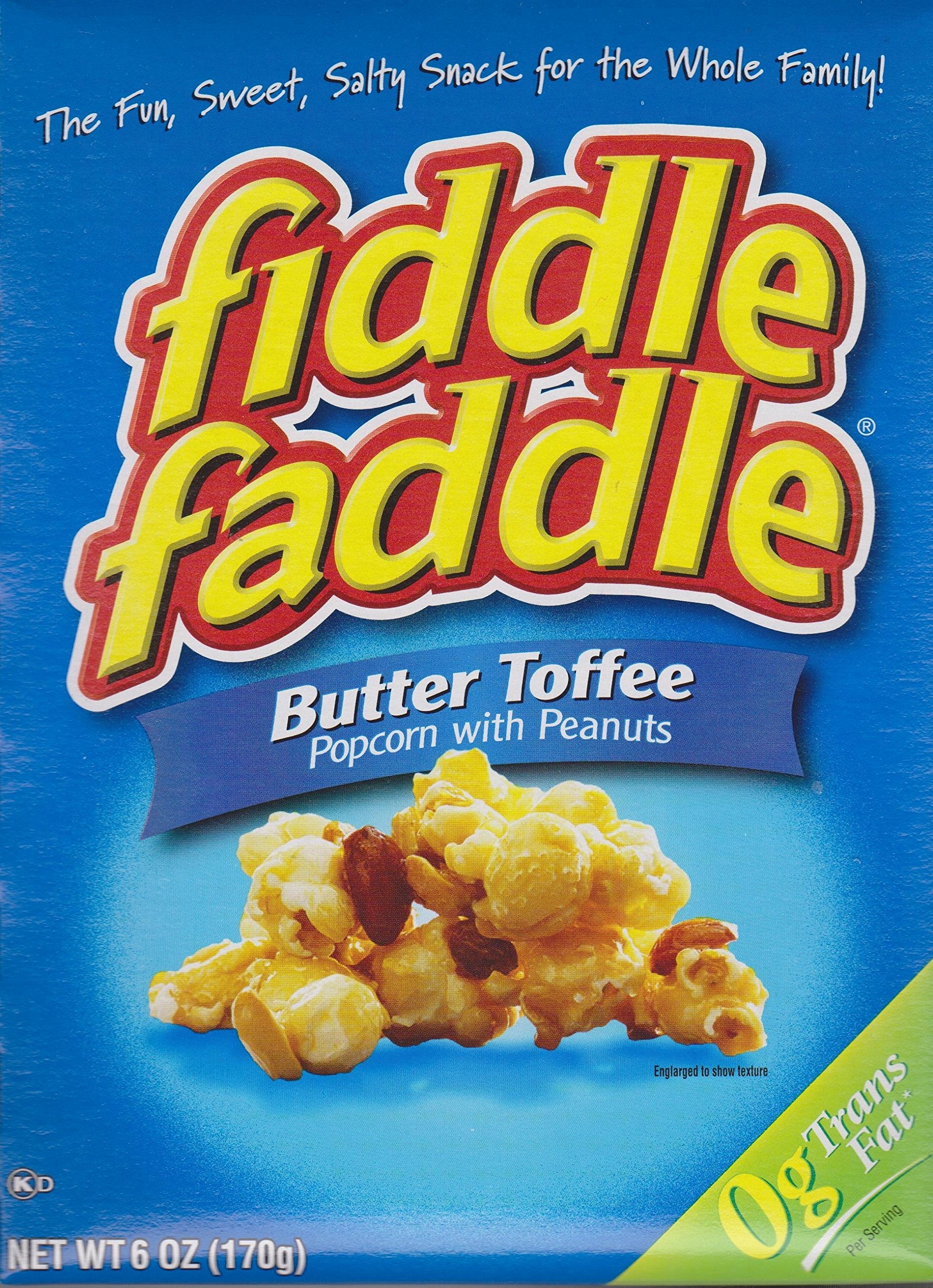 Fiddle Faddle Butter Toffee Popcorn with Peanuts (Six Boxes)