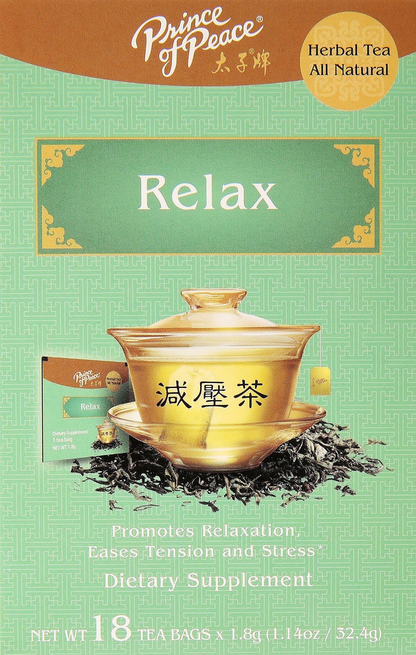 PRINCE OF PEACE Relax Tea 18 Bag, 0.02 Pound