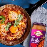 Patak’s Spicy Butter Chicken Simmer Sauce - Spicy & Creamy Curry Sauce w/Tomato Paste, Butter & Spices - Gluten-Free & Vegetarian Indian Sauce