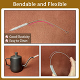 CIDYAUST Straw Brush Cleaner with 304 Stainless Steel Handle,Straw Cleaner Brush Extra Long 12 Inch,Extra Wide 12mm Straw Cleaning Brush for Baby
