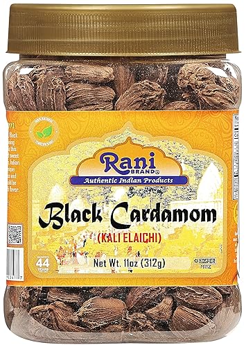 Rani Black Cardamom Pods (Kali Elachi) Whole Indian Spice 11oz (312g) PET Jar ~ All Natural | Vegan | Gluten Friendly | Non-GMO | Kosher | Indian