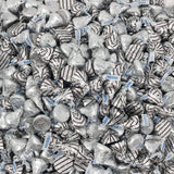 Hershey's Kisses, Hugs and Kisses Milk Chocolate Assortment, Silver Striped Foils, 6 Pounds