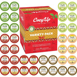 Cozy Up 36-Count 6 Flavors Variety Pack Tea Compatible with Keurig K-Cup Brewers, Including Green, Black, Jasmine, Earl Grey, English Breakfast
