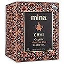 Mina Moroccan Chai, Organic Black Tea Bags, Organic Chai Tea with Cinnamon, Ginger Star Anise, Clove & Cardamom, Chai Latte Hot or Iced, Healthy