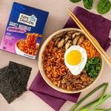 Blue Dragon Korean BBQ Saucy Noodles - 4.2oz (Pack of 6) - Knife Cut Thick Noodles w/Korean BBQ Sauce & Sesame Seed Garnish - Quick & Easy Meal