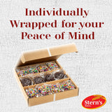 Mini Cupcakes [12 Count] Topped with Rainbow Sprinkles | Birthday Food Gifts for Your Mom, Dad, Grandkid |Fresh Vanilla Cupcakes Individually Wrapped