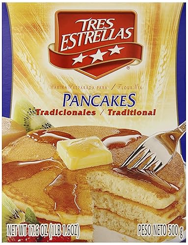 Tres Estrellas Traditional Hot Cakes Mix, 17.6 Ounce (Pack of 12)