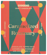 Goodio Organic Chocolate Bar, Caramelized Rosemary 49%, 1.7 Ounce, Vegan, Gluten-free, Soy-Free, non-GMO