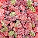 Sour Fruit Jelly Candy Mix | 1 Pound Bag | Vegan Gummies with Real Fruit Puree | Cherry, Watermelon, Peach | Gelatin Free Plant Based Texture | Dye
