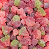 Sour Fruit Jelly Candy Mix | 1 Pound Bag | Vegan Gummies with Real Fruit Puree | Cherry, Watermelon, Peach | Gelatin Free Plant Based Texture | Dye