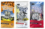 Raven's Brew Ground Variety Pack - 3 Delicious Flavors - Wicked Wolf, Three Peckered Billy Goat and Deadman's Reach - 12 oz each