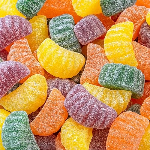 Fruit Slices 1-Pound Bag | Assorted Flavors Jellies | Dye Free Candy | Vegan Candy | Tangerine, Orange, Strawberry, Lemon | Naturally Flavored Sweets