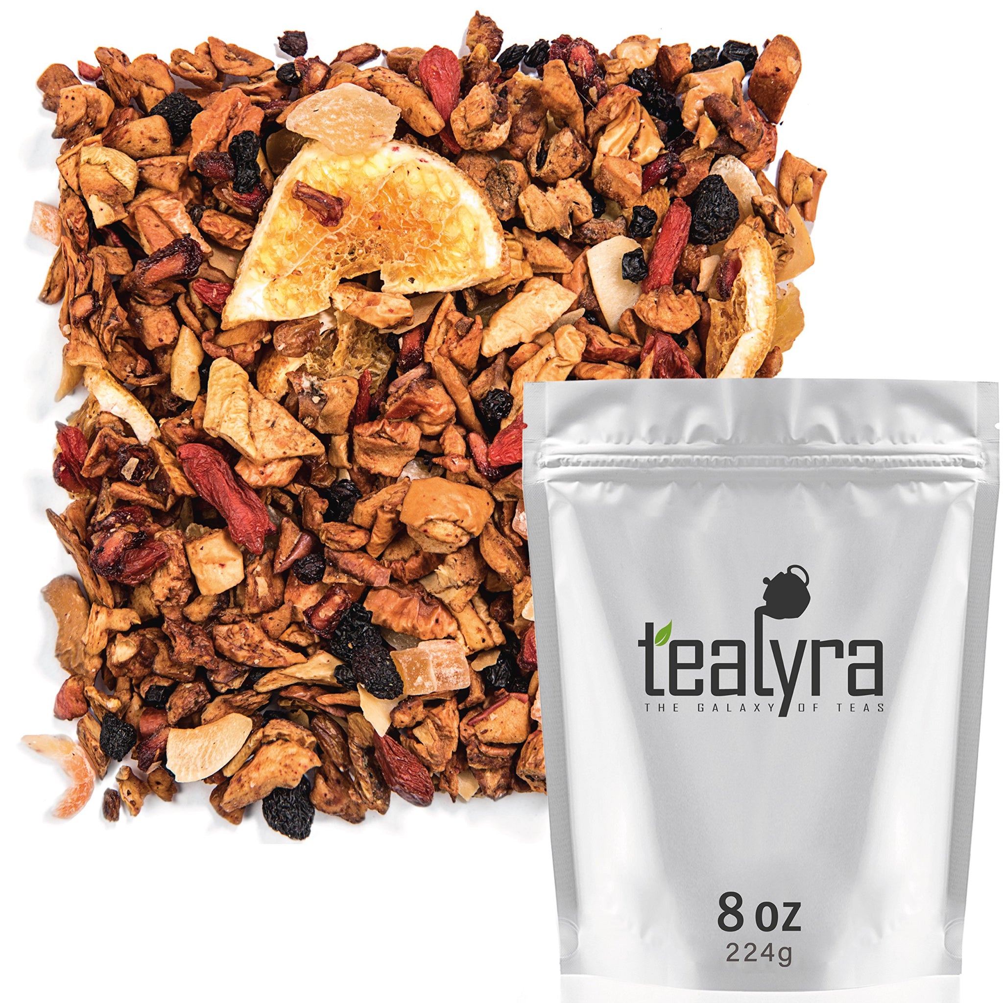 Tealyra - Superfruit Mango - Fruity Herbal Loose Leaf Tea - Goji Berries - Pineapple - Pomegranate - Hot or Iced Drink- Vitamin-Antioxidant-Rich - No