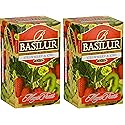 Basilur | Strawberry & Kiwi Tea | Ceylon Black Tea | Magic Fruits Collection | 20 Count Foil Enveloped - Pack of 2