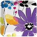Creative Converting 8 Count Square Paper Dessert Plates, Garden Blooms