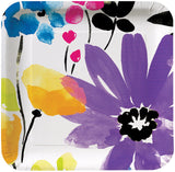 Creative Converting 8 Count Square Paper Dessert Plates, Garden Blooms