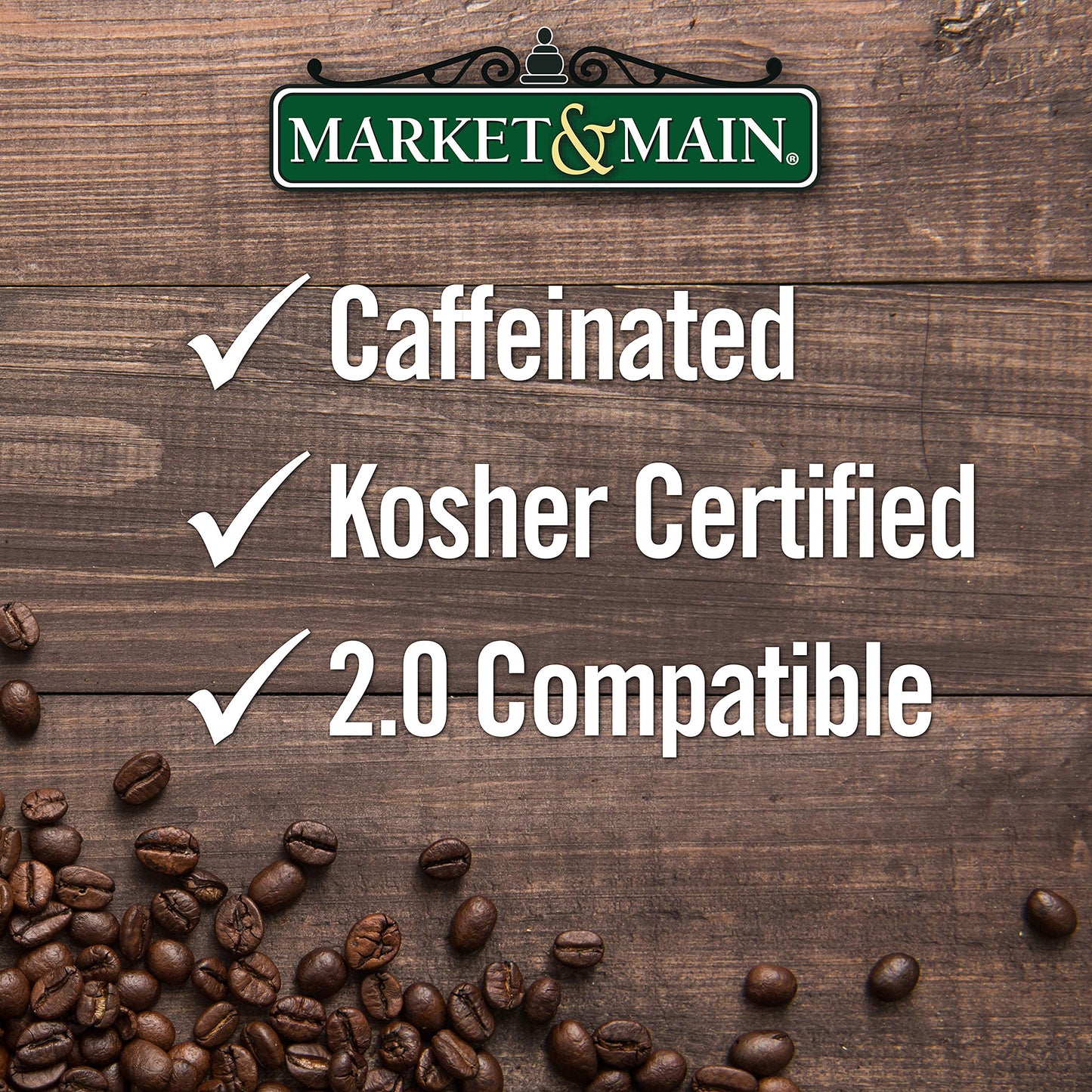 Market & Main OneCup, Vanilla Buttercream, Compatible with Keurig K-cup Brewers, 12 Count