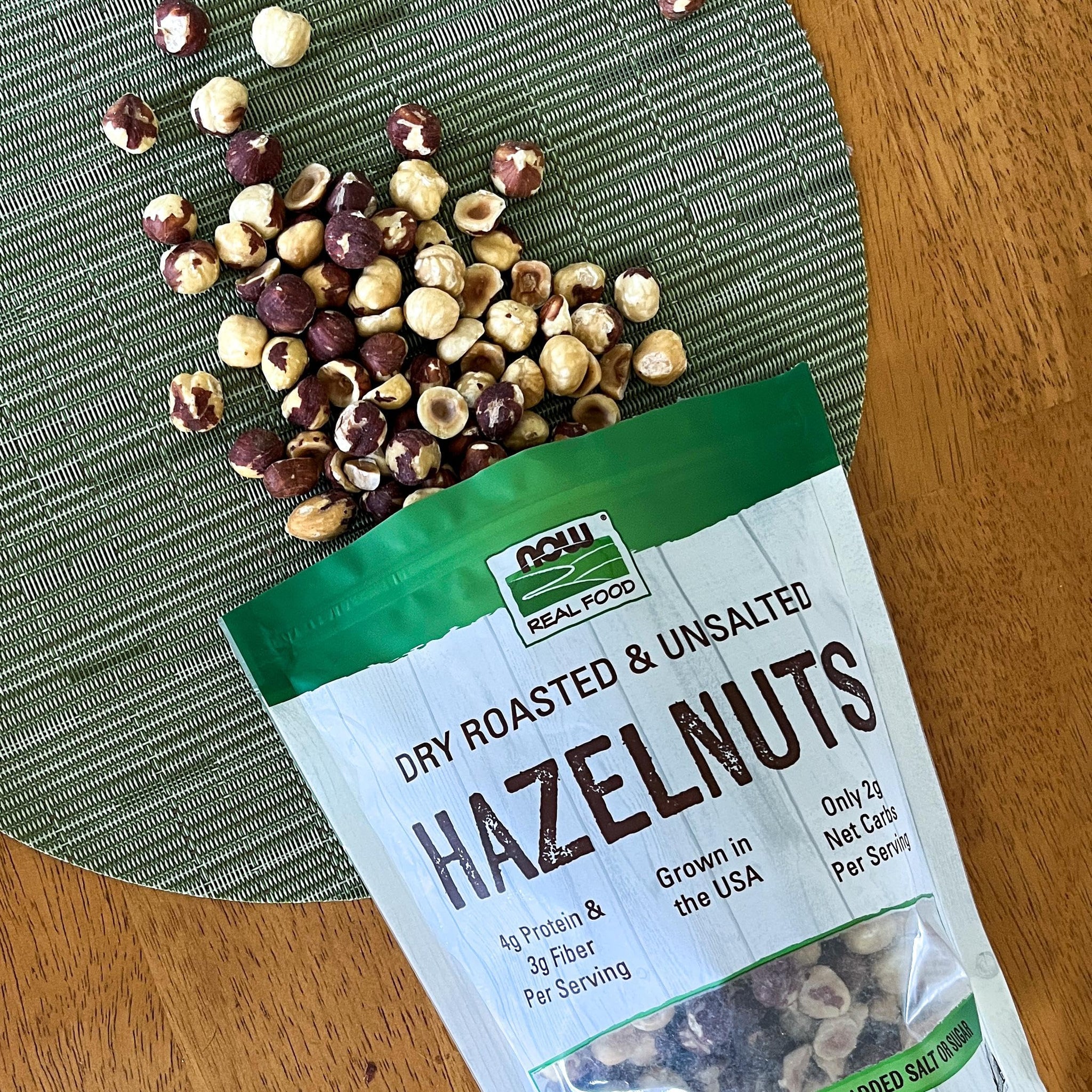 NOW Foods, Real Food, Dry Roasted & Unsalted Hazlenuts, Non-GMO, Vegan, Grown in the USA, 16 oz (454 g)