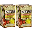 Basilur | Variety Pack Fruit Teas | Magic Fruits Collection | 4 Varities of Fruits teas | 20 Count Foil Enveloped - Pack of 2