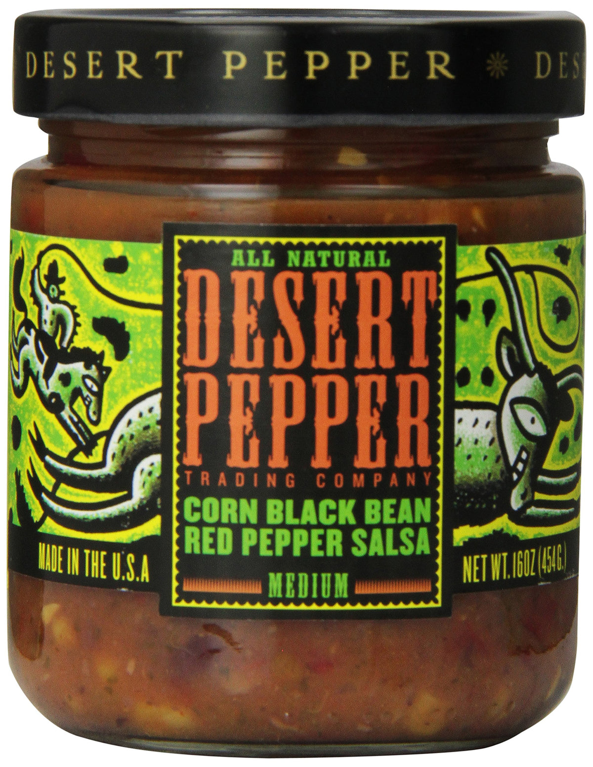 Desert Pepper, Black Bean, Roasted Pepper, and Corn Salsa, 16 oz