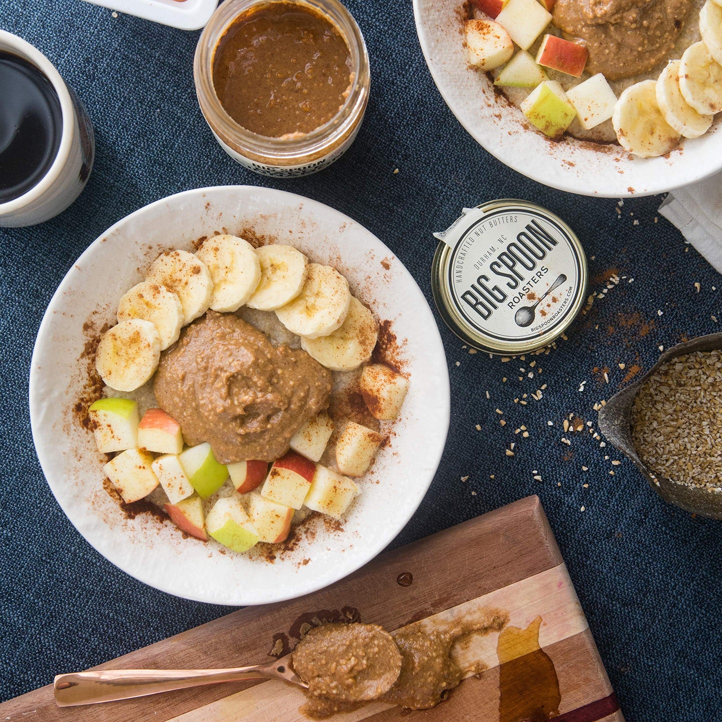 Big Spoon Roasters Maple Cinnamon Peanut & Pecan Butter - Low Sugar Peanut Butter - Creamy Peanut Butter w/Maple Syrup, Organic Peanuts & Pecans
