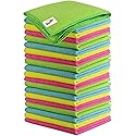 SCRUBIT Microfiber Cleaning Cloth Lint Free Towels for House, Kitchen, Cars, Windows -Ultra Absorbent and Super Soft Wash Cloths (24 Pack)