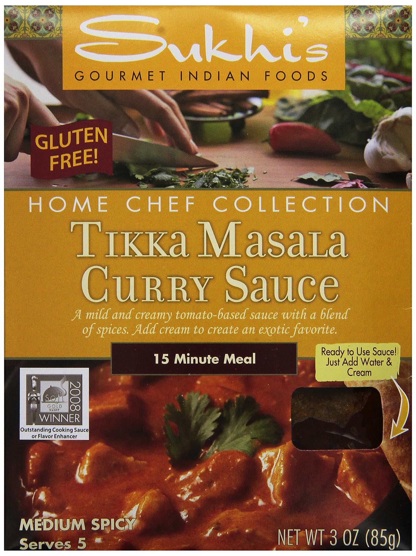 Sukhi's Gourmet Indian Foods Gluten-Free Tikka Masala Sauce, 3 Ounce