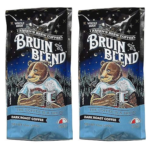 Ravens Brew Whole Bean Bruin Blend, 12-Ounce Bags (Pack of 2)